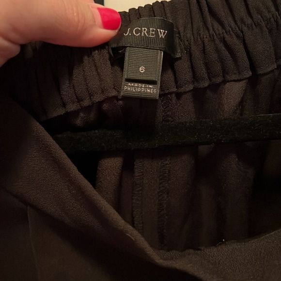 J crew black elastic waist cropped pants - 6 - Picture 3 of 3